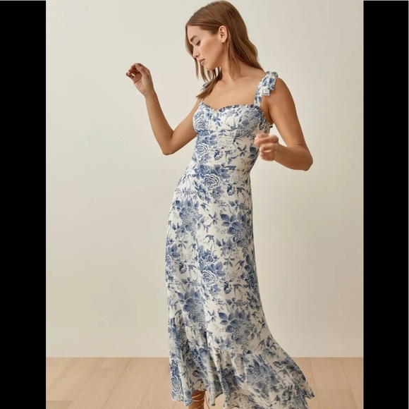 Reformation Nikita dress   Pompadour  AUTHENTIC - Picture 4 of 14